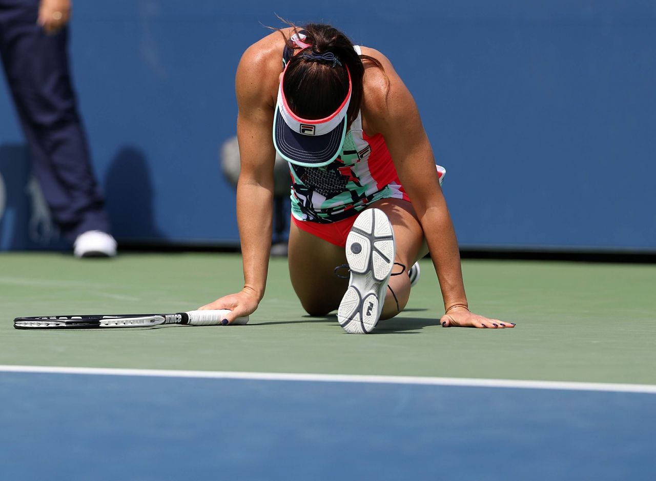 Jelena Jankovic Slides During Cincinnati 2017 Match